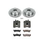 PowerStop KCOE1858 OE Stock Replacement Low-Dust Ceramic Brake Pad, Rotor and Caliper Kit
