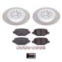 PowerStop SC4744 Semi-Coated Rotor and Low-Dust Ceramic Brake Pad Kit