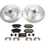PowerStop K7438 Z23 Daily Driver Carbon-Fiber Ceramic Brake Pad and Drilled & Slotted Rotor Kit