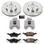 PowerStop KCOE1358 OE Stock Replacement Low-Dust Ceramic Brake Pad, Rotor and Caliper Kit