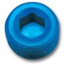 Russell Performance 1/8in Allen Socket Pipe Plug (Blue)