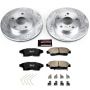 PowerStop K1052 Z23 Daily Driver Carbon-Fiber Ceramic Brake Pad and Drilled & Slotted Rotor Kit