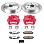 PowerStop KC4631A-26 Z26 Street Performance Ceramic Brake Pad, Drilled Slotted Rotor, and Caliper Kit