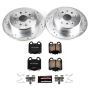 PowerStop K1149 Z23 Daily Driver Carbon-Fiber Ceramic Brake Pad and Drilled & Slotted Rotor Kit