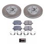 PowerStop SC3116 Semi-Coated Rotor and Low-Dust Ceramic Brake Pad Kit