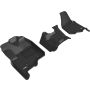 3D MAXpider 12-16 Ford F-250 350 450 Bench Seat No Floor Shift Kagu 1st Row Floormats - Black