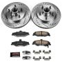 PowerStop K1568 Z23 Daily Driver Carbon-Fiber Ceramic Brake Pad and Drilled & Slotted Rotor Kit