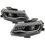 SPYDER 5087317 LED Headlights - Sequential Turn Signal - Black