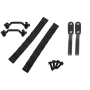 Kentrol Jeep Wrangler TJ Polished Stainless Door Strap Kit Black Powdercoat Stainless Steel