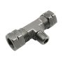 Nitrous Express 16096 3/8 COMPRESSION X 1/8 MALE NPT BRANCH T