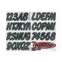 Hardline TEBKG400 Boat Lettering Registration Kit 3 in. - 400 Forest green/Black