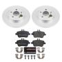 PowerStop ESK6894 Genuine Geomet Coated Rotors, ECE-R90 Brake Pads + Hardware Kit