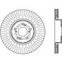 Stoptech 127.40080CL Slotted & Drilled Cryo Sport Brake Rotor