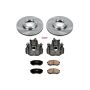 PowerStop KCOE1232 OE Stock Replacement Low-Dust Ceramic Brake Pad, Rotor and Caliper Kit