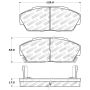 Stoptech 309.04090 Performance 90-93 Acura Integra / 90-93 Honda Civic Sedan / 90-91 Prelude Front Brake Pads