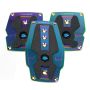 NRG Aluminum Sport Pedal M/T - Neochrome w/Black Rubber Inserts