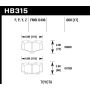 Hawk Performance HB315B.669 HPS 5.0 Disc Brake Pad