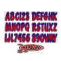 Hardline REPUG200 Boat Lettering Registration Kit 3 in. - 200 Red/Purple