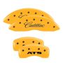 MGP 35007SATSYL 4 Caliper Covers Engraved Front Cadillac Engraved Rear ATS Yellow finish black ch