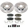 PowerStop K8756 Z23 Daily Driver Carbon-Fiber Ceramic Brake Pad and Drilled & Slotted Rotor Kit