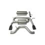 CORSA Performance 14212BLK Corsa 2006-2008 Hummer H3 3in Cat-Back Dual Rear w Single 4in Black Pro-Series Tips