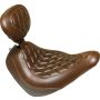 Mustang Motorcycle 83040 Mustang 18-21 Harley Low Rider, Sport Glide Wide Tripper Solo Seat w/Driver Backrest Diamond - Brown