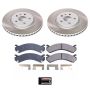 PowerStop SC8316 Semi-Coated Rotor and Low-Dust Ceramic Brake Pad Kit