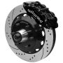 Wilwood 140-16458-D 63-87 C10 FNSL6R Front Big Brake Brake Kit 14in drill/slot 6x5.5 BP for drop spindles - Blk