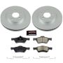 PowerStop CRK4581 Genuine Geomet Coated Rotor and Low-Dust Ceramic Brake Pad Kit