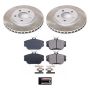 PowerStop SC5406 Semi-Coated Rotor and Low-Dust Ceramic Brake Pad Kit