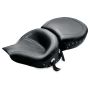 Mustang Motorcycle 75457 Mustang 94-96 Harley Road King Standard Touring 1PC Seat w/Black Pearl Studs - Black
