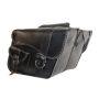 Willie & Max 58750-20 Universal Ranger Braided Large Slant Saddlebags (16 in L x 11 in W x 6.5 in H) - Black