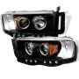 SPYDER 5009975 Projector Headlights - LED Halo - Black