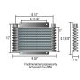 Derale 33605 21 Row Series 9000 Plate & Fin Transmission Cooler Kit, 1/2