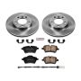 PowerStop KOE6662 OE Stock Replacement Low-Dust Ceramic Brake Pad and Rotor Kit