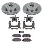 PowerStop KCOE8062 OE Stock Replacement Low-Dust Ceramic Brake Pad, Rotor and Caliper Kit