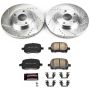 PowerStop K1135 Z23 Daily Driver Carbon-Fiber Ceramic Brake Pad and Drilled & Slotted Rotor Kit