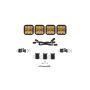 Diode Dynamics DD7241 SS5 Pro Universal CrossLink 4-Pod Lightbar - Yellow Combo