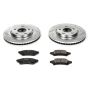 PowerStop K1586 Z23 Daily Driver Carbon-Fiber Ceramic Brake Pad and Drilled & Slotted Rotor Kit