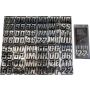Hardline CHBLK500 Snowmobile Lettering Registration Kit 2 in. - 500 Chrome/Black