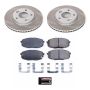 PowerStop SC6946 Semi-Coated Rotor and Low-Dust Ceramic Brake Pad Kit