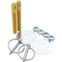 ALLSTAR PERFORMANCE ALL18503 Alum Hood Pin Kit 1/2in with 1/4in Clips Gold