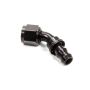 AEROQUIP AERFBL1523 #8 45 Degree Socketless Black
