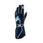 OMP RACING, INC. OMPIB0-0772-A01-244-M Tecnica Gloves Blue And Cyan Medium