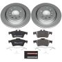 PowerStop ESK5698 Genuine Geomet Coated Rotors, ECE-R90 Brake Pads + Hardware Kit