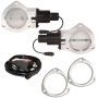 QTP QTEC80F 4in Bolt-On QTEC Dual Electric Cutout Valves w/Flanges - Pair