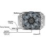 Derale 35021 Premium In-Line Fan Control Thermostat 180°, -8AN x -8AN