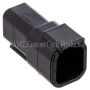 NAMZ MDR-6B Deutsch DTM 6-Position Receptacle w/6 Stamped Terminals & Wedgelock - Black (HD 74106-98BK)