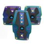 NRG Aluminum Sport Pedal M/T - Neochrome w/Black Rubber Inserts