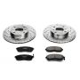 PowerStop K749 Z23 Daily Driver Carbon-Fiber Ceramic Brake Pad and Drilled & Slotted Rotor Kit